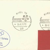 Olympiade 72, Brief mit Sonderstempel.
