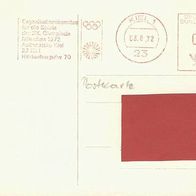 Olympiade 72, Karte mit Sonderstempel.