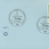 Olympiade 72, Brief mit Sonderstempel.