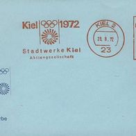 Olympiade 72, Brief mit Sonderstempel.