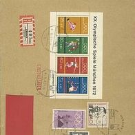Olympia München 72, Einschreiben Sonderstempel