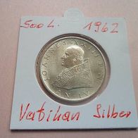 Vatikan 1962 500 LIRE Silber