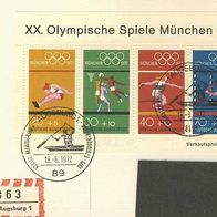 Olympia München 72, Block, Einschreiben und Sonderstempel