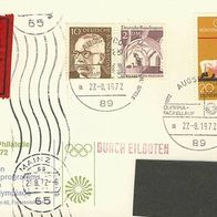 Olympia München 72, Karte. Express und Sonderstempel