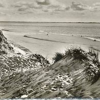 alte AK Langeoog Nordsee 1965, Dünen Strand Menschen