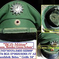 Ehemalige BGS-Bundesgrenzschutz-Mütze + Kokarden*