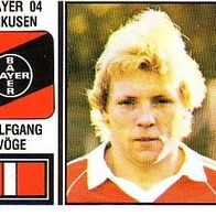 Panini Fussball 1981 Wolfgang Vöge SV Bayer 04 Leverkusen Bild 303