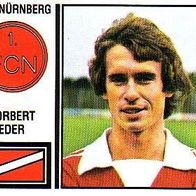 Panini Fussball 1981 Norbert Eder 1. FC Nürnberg Bild 378