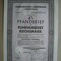 4% Pfandbrief der Hamburgischen Landesbank 500 RM 1943