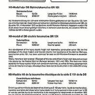 Roco H0 Betriebsanleitung für Elektrolokomotive 43380 - BR 151 der DB - Original