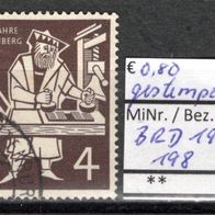 BRD / Bund 1954 500 Jahre Gutenberg-Bibel MiNr. 198 gestempelt
