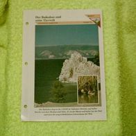 Der Baikalsee und seine Tierwelt - Informationskarte über