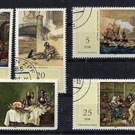 3206 - DDR Briefmarken Michel Nr 2726 - 2730 gestempeltJahrgang 1982