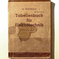 Friedrich: Tabellenbuch für Elektrotechnik 1949 #745