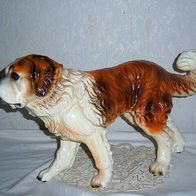 Neundorf Porzellanhund Bernhardiner, 47 cm, gemarkt