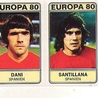 Panini Fussball 1980 Dani / Santillana Spanien Nr 336 A + B