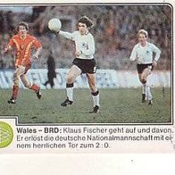 Panini Fussball 1980 Wales - BRD Klaus Fischer Nr 371