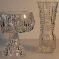 Nachtmann Kristallglas Fußschale-Modell -" Orion " + passende Kristallglas Vase * **