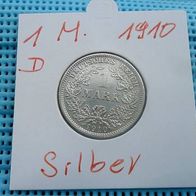 Deutschland BRD 1910 1 Mark D Silber Kaiserreich