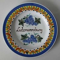 Wandteller, Teller, Wandschmuck, bemalt "Lutzmannsburg"Handarbeit aus Sauerbrunn