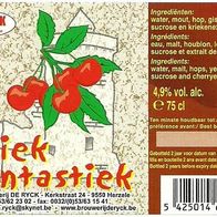 Bieretikett Brouwerij De Ryck Herzele Bezirk Aalst Ostflandern Flandern Belgien