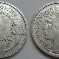 Frankreich 1 Franc 1957 B ## Kof2