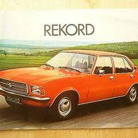 Opel Rekord Prospekt von 1976 ( 3/76 ) , März 1976 Best- Nr.: 04011