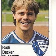 Panini Fussball 1987 Rudi Decker VfL Bochum Bild Nr 22
