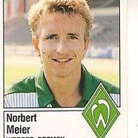 Panini Fussball 1987 Norbert Meier Werder Bremen Bild Nr 42