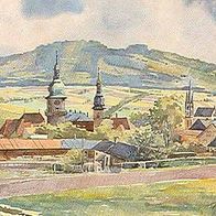 95632 Wunsiedel im Fichtelgebirge Künstlerkarte von Petzl 1950