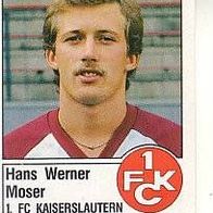 Panini Fussball 1987 Hans Werner Moser 1. FC Kaiserslautern Bild Nr 173