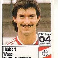 Panini Fussball 1987 Herbert Waas Bayer Leverkusen Bild Nr 212