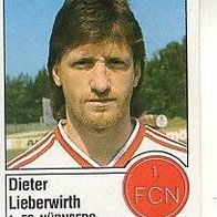 Panini Fussball 1987 Dieter Lieberwirth 1. FC Nürnberg Bild Nr 281