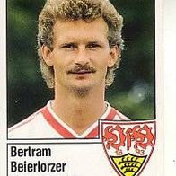 Panini Fussball 1987 Bertram Beierlorzer VfB Stuttgart Bild Nr 292