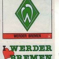 Panini Fussball 1987 Wappen Werder Bremen Bild Nr W3