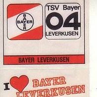 Panini Fussball 1987 Wappen Bayer 04 Leverkusen Bild Nr W12