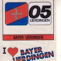 Panini Fussball 1987 Wappen Bayer Uerdingen Bild Nr W18