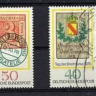 2124 - BRD Briefmarken Michel Nr.980 - 981 frisch und gestempelt Jahrgang 1978