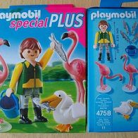 Playmobil Special Plus 4758 - Tierpfleger mit Vögeln - Zoo - Flamingos - NEU OVP