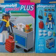 Playmobil Special Plus 4761 - Flugbegleiterin mit Servicewagen - Stwardess - NEU OVP