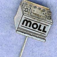 Alte MOLL Batterien Accu Anstecknadel :