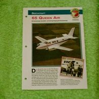 65 Queen Air (Beechcraft) - Infokarte über