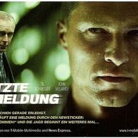 Reklame-Postkarte "Letzte Meldung" mit Til Schweiger und John Melaney