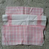 3 rosa karierte Taschentücher