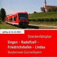 Fahrplan Bodensee-Gürtelbahn 11-12 Singen -Radolfzell - Friedrichshafen - Lindau