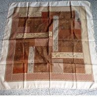 Tolles Tuch braun beige gemustert groß