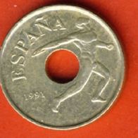 Spanien 25 Pesetas 1991 Diskuswerfer Barcelona 92