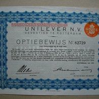 Unilever NV uralter Optionsschein Amsterdam 1937-1942
