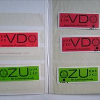 DDR - VD und ZU - 1965 Nr. 2 + 3 mit und ohne Aufdruck postfrisch
