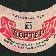 ALT ! Bieretikett Brauerei Karaganda / Qaraghandy Kasachstan (Sowjetunion UdSSR CCCP)